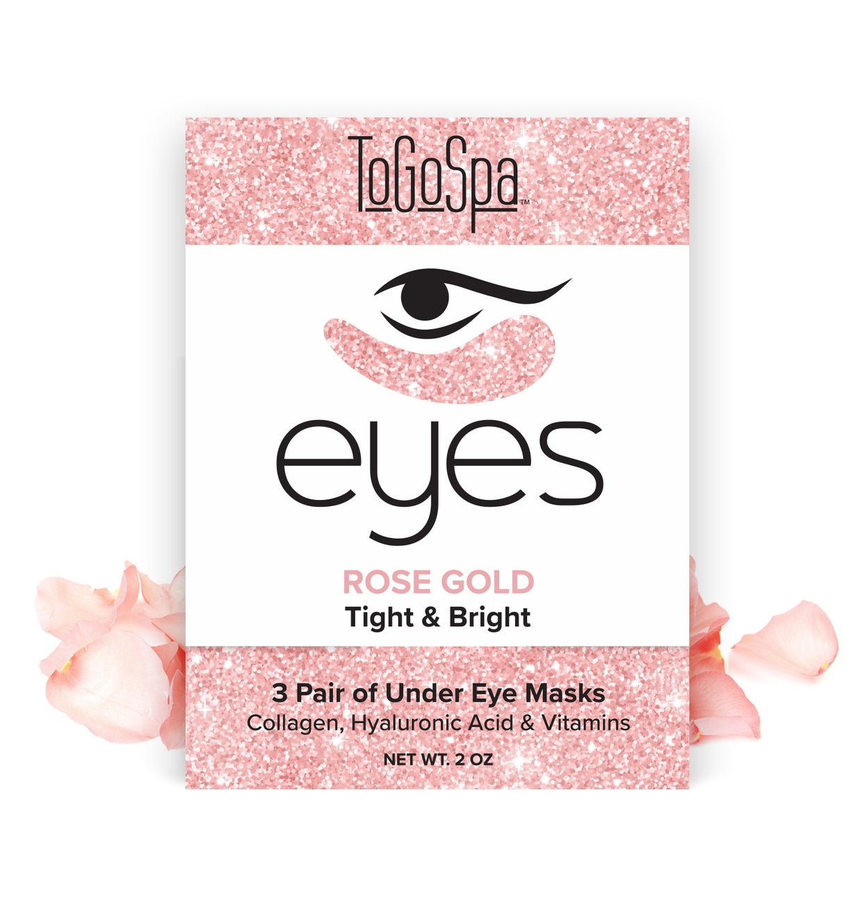ToGoSpa Rose Gold Dust Collagen Eye Pads - 3 pack