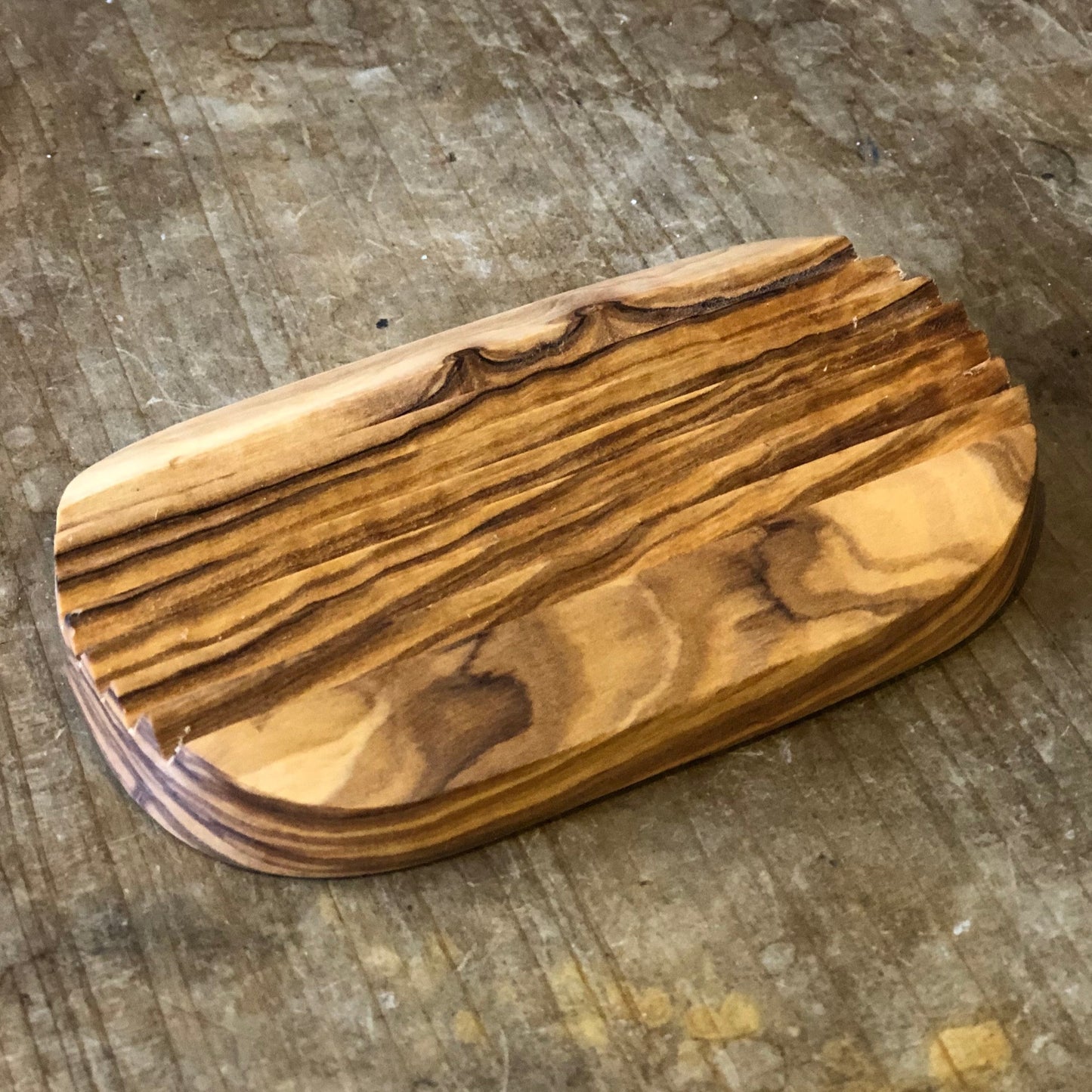 Olive Wood Soap Dish Oval