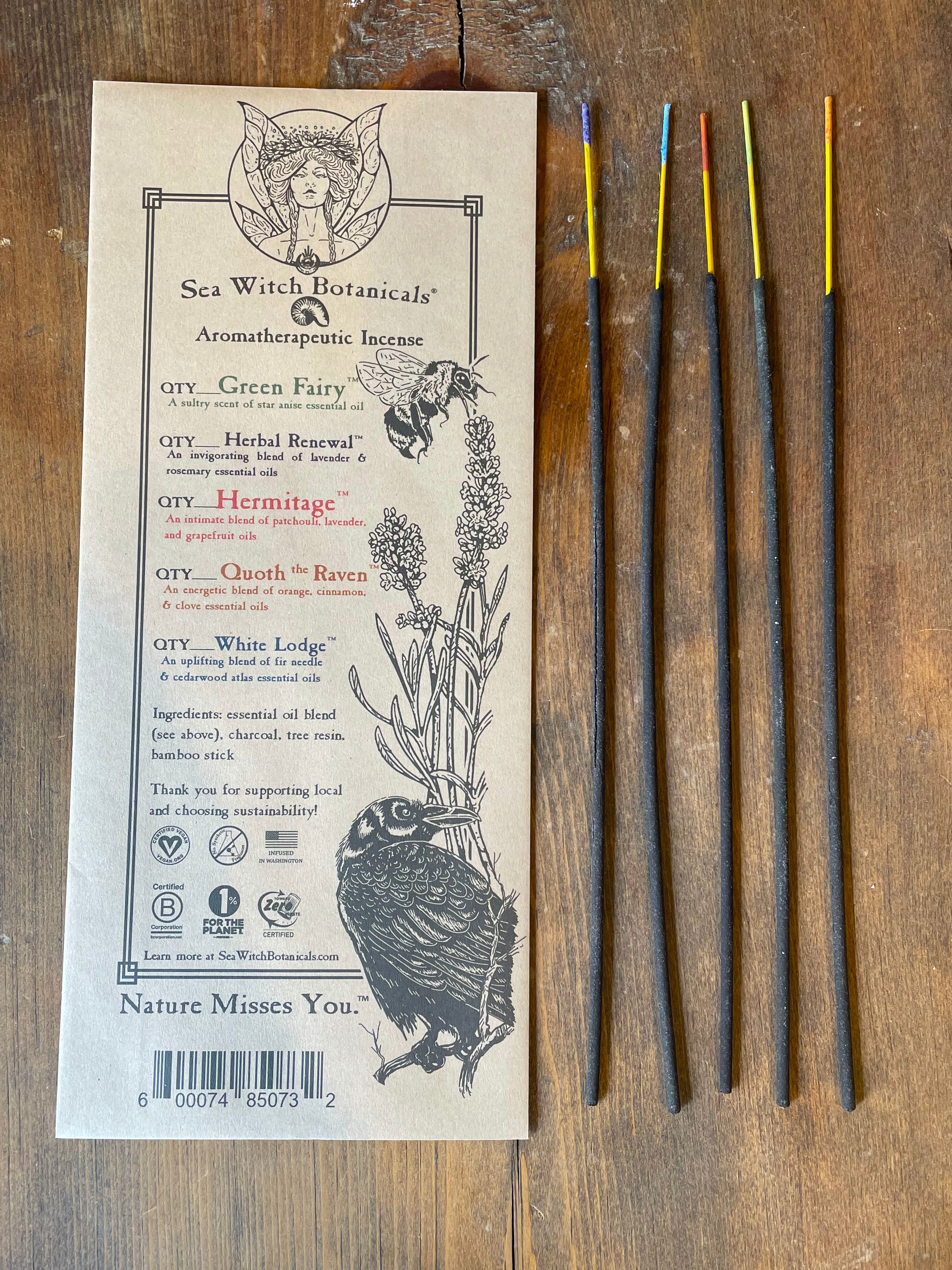 Sea Witch Apothecary Incense 10 Stick Bundles