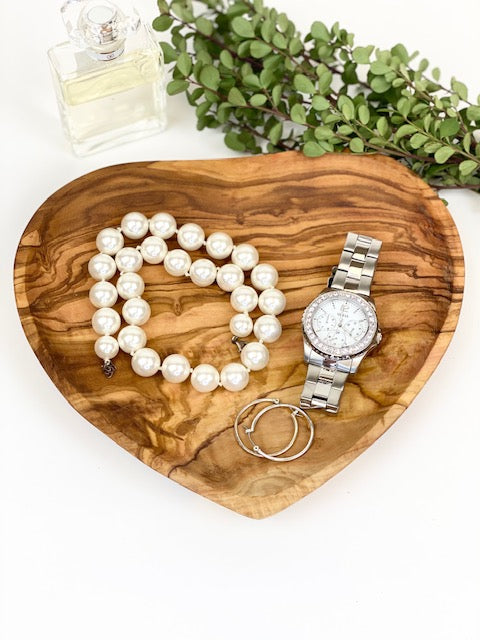 Olive Wood Heart Dish/Tray