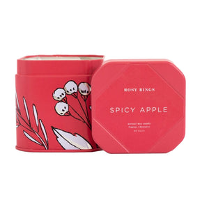 Rosy Rings Spicy Apple Large Holiday Candle Tin