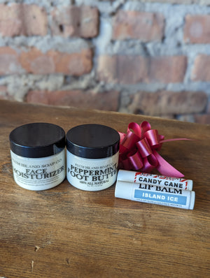 Plum Island face, foot and lip care kit