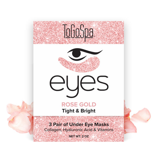 ToGoSpa Rose Gold Dust Collagen Eye Pads - 3 pack