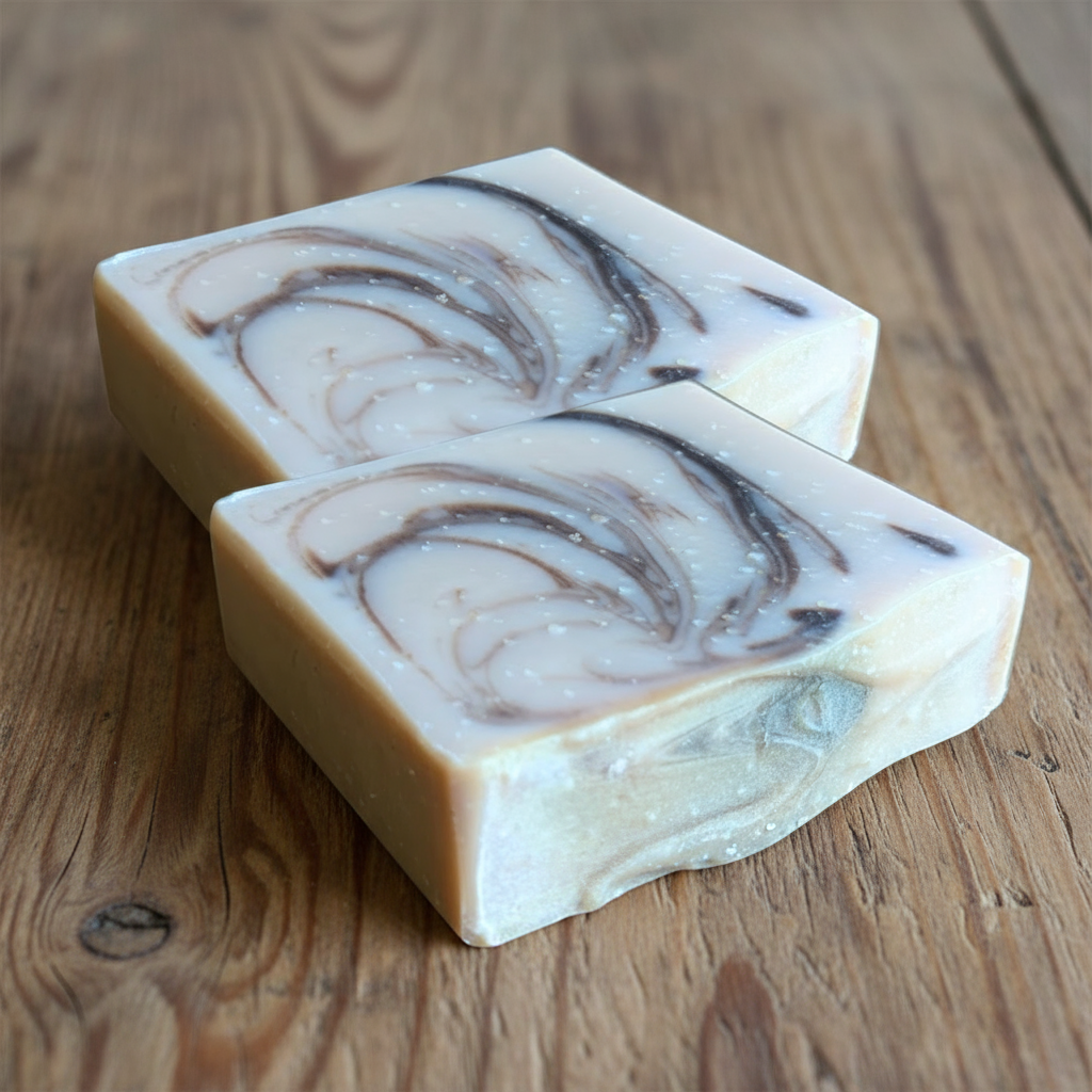 Cherry Almond 2 bar Shopify AI "wood table"
