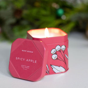 Rosy Rings Spicy Apple Large Holiday Candle Tin