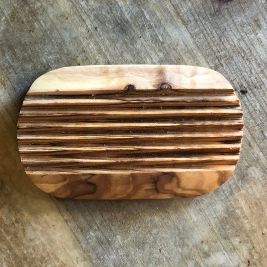 Olive Wood Soap Dish Oval